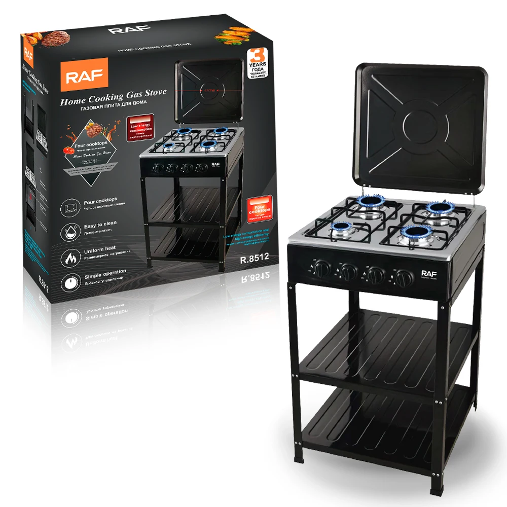 

RAF 2025 Top Selling Four Stoves Uniform Heat Simple Operation Home Kitchen Appliance Gas Cooker Built