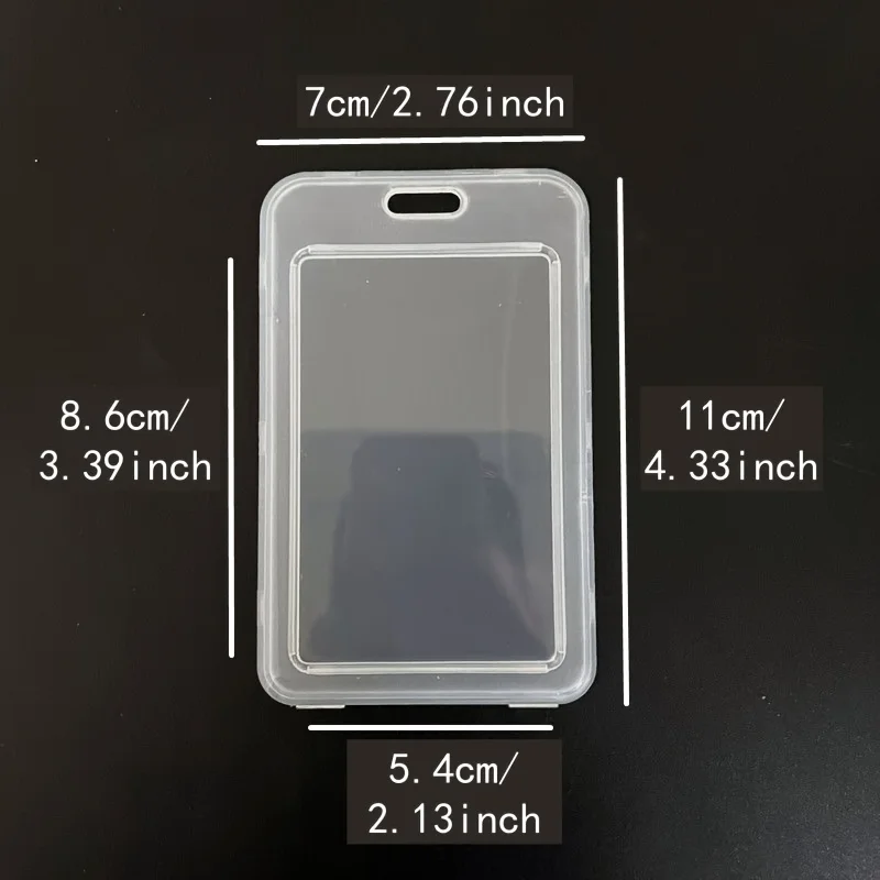 2D Transparent ID Card Holder（2 One Pack）