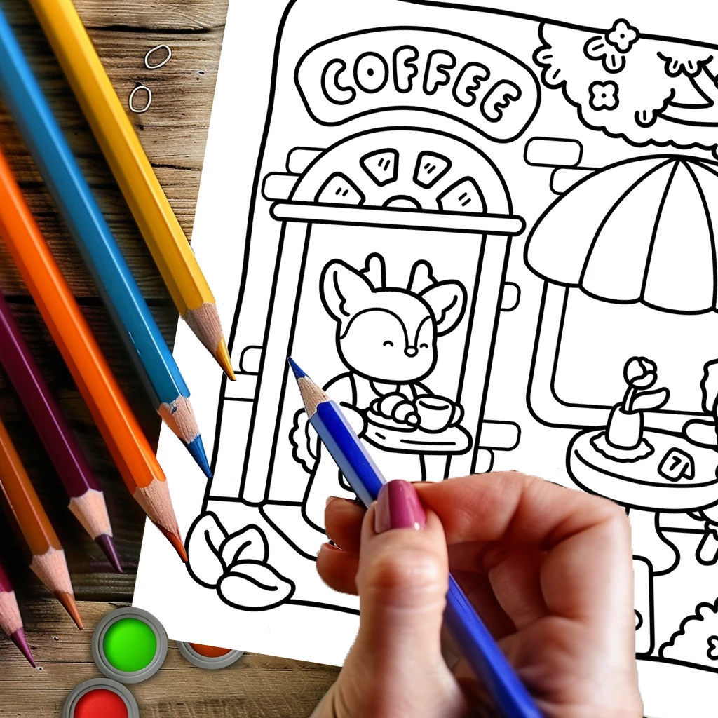 28-pagina's Calm Day kleurboek voor volwassenen |   Kleurboek, tekenbenodigdheden voor Kerstmis, Thanksgiving