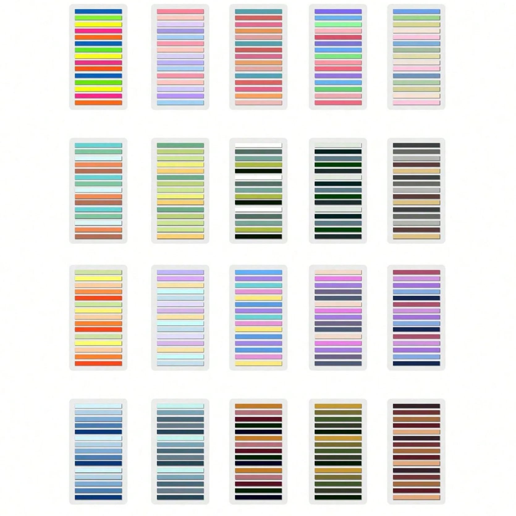 

20 упаковок разноцветных тонких клейких полосок, прозрачные индексные закладки, маркеры для страниц с возможностью записи, для книг, офиса и школы