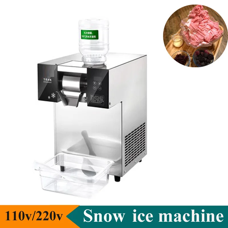 4L 180kg/Day Commercial Snowflake Smoothie Ice Machine Automatic Small Bingsu Machine Ice Crusher Shaver Snow Ice Maker Machine