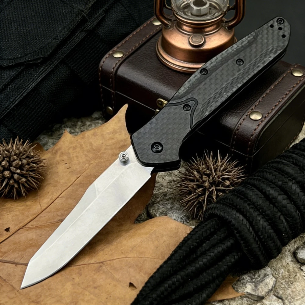 

Новый высококачественный складной нож 940 с лезвием D2, рукоятью из карбона, для активного отдыха, кемпинга, резки в джунглях, EDC-инструмент