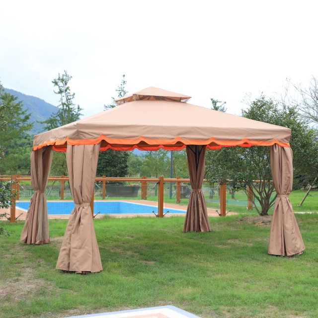 Factory Luxury Gazebo 4x4 Garden Gazebo with Mosquito Netting