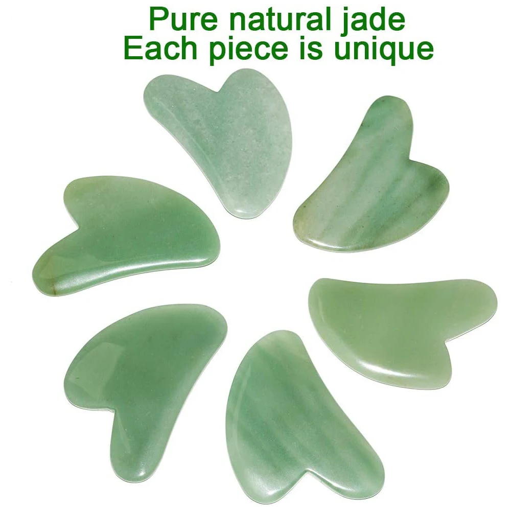 Jade Guasha Massage Board Natural Stone Gua Sha Scraper Beauty Tool Health Care Meridian Scraping Plate Lose Weight Massager SPA