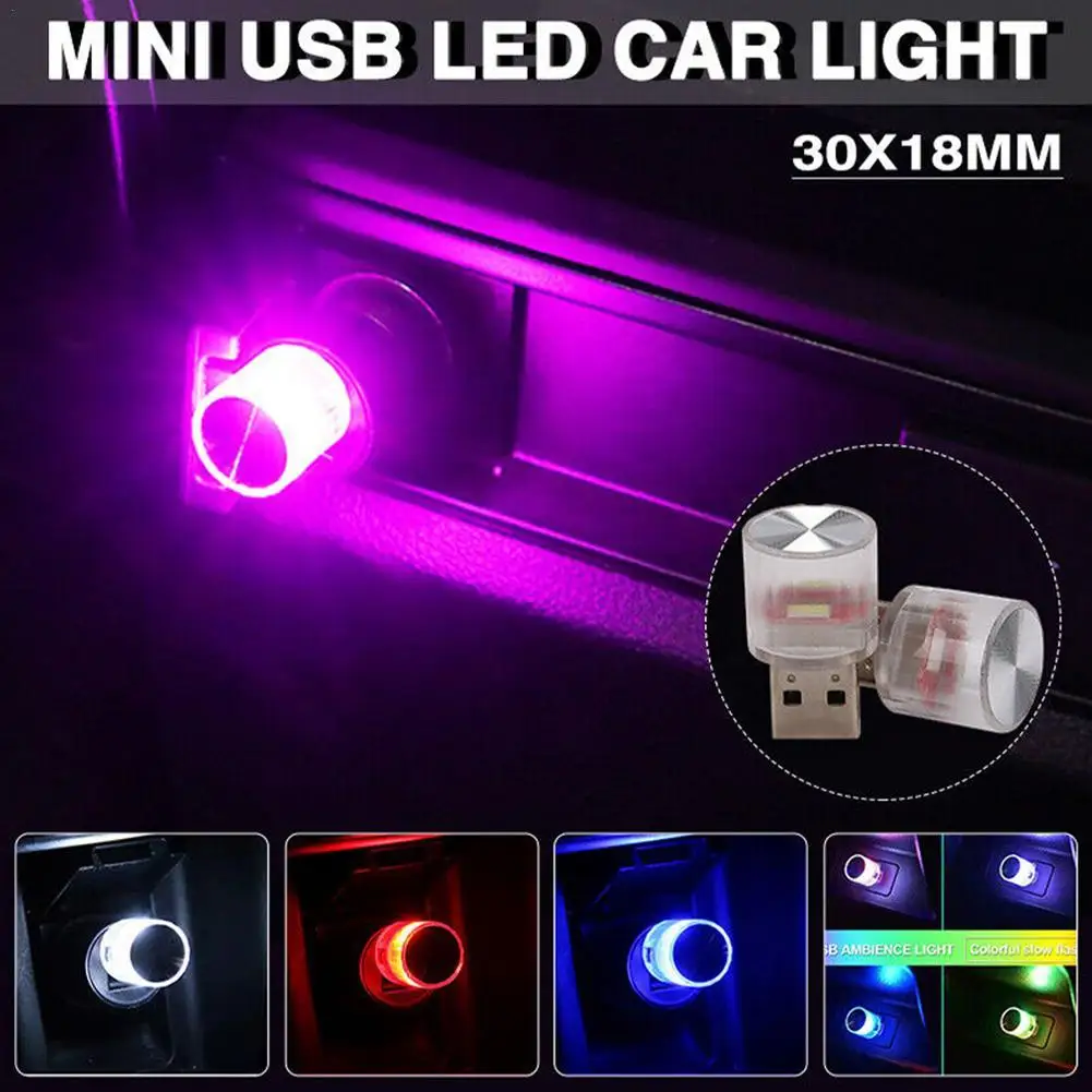 

Car Mini USB LED Ambient Light Decorative Atmosphere Lamps Wireless Portable Light Plug Play Automotive Interior Accessories