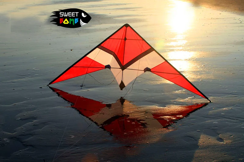 Sweetbomb-double line stunt kite para crianças, brinquedos de esportes ao ar livre, frete grátis, paraquedas, 220cm