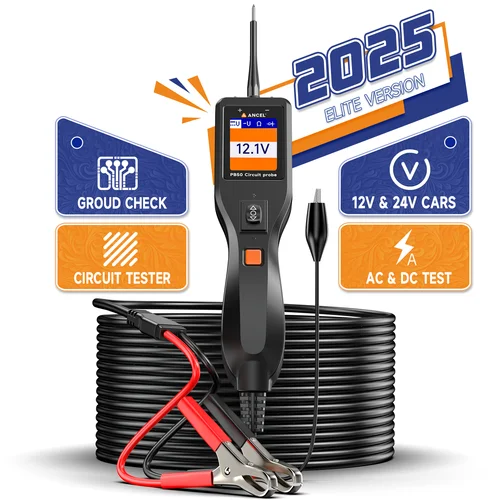Probador de circuito automotriz, Kit de sonda de circuito de potencia de voltaje Digital ANCEL PB50 con herramienta de diagnóstico eléctrico de buscador corto