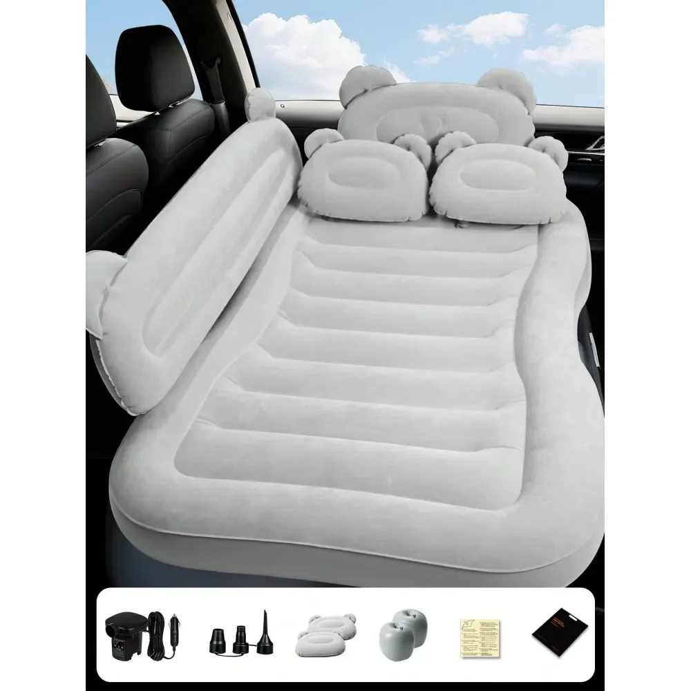 

Backseat Inflatable Mattress Portable Travel Mattress Thickened Car Mattress Camping Mattress With Electric Air Pump Includes T