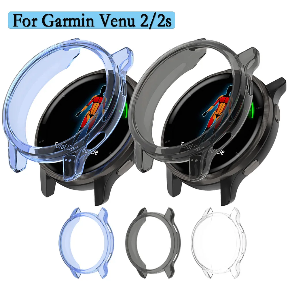 

Soft TPU Cover For Garmin Venu 2S Protector Shell With Full Coverage Screen Protection Simple Watch Decoration