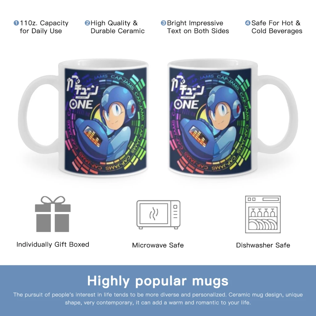 Rockman Megaman Game Free shipping Coffee Cups Ceramic cups creative cups and cute mugs Personalized Gift Cup For Tea