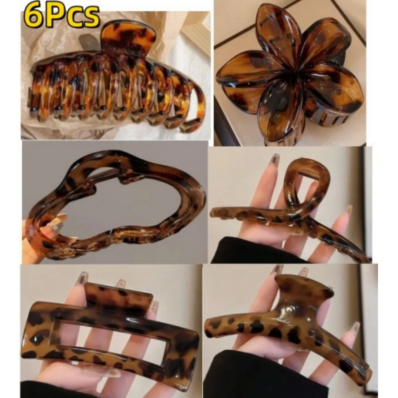8-teiliges polychromes Haarspangen-Set, gefrostete Hai-Klauenklammer, süße Damen-Kopfbedeckung für Hochsteckfrisur, tägliches Tragen, Valentinstag-Haar-Accessoires – Detail 7