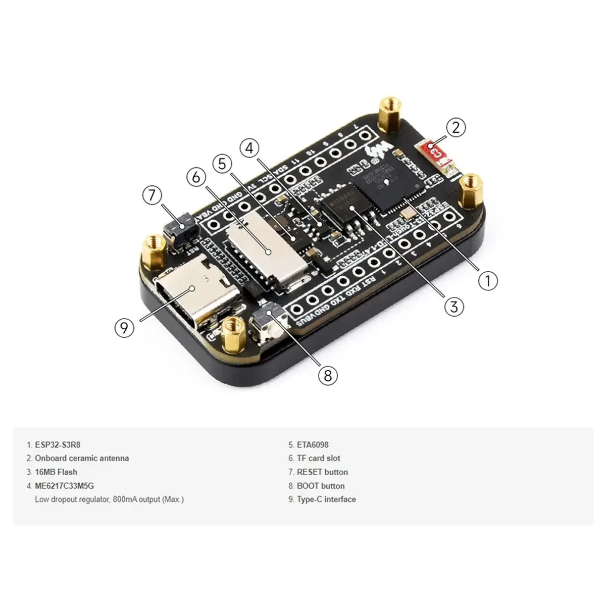 

(ABGQ) ESP32-S3 1.47-дюймовый сенсорный ЖК-экран IPS, плата для разработки дисплеев 1.47 дюйма, 172x320 SD AXS5106L JD9853