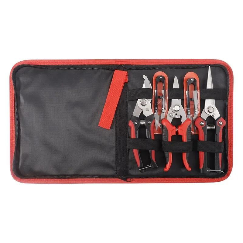 

3-Piece Stainless Steel Garden Pruning Shears Set Heavy Duty Sharp Gardening Scissors with Storage Bag for Flowers & Branches