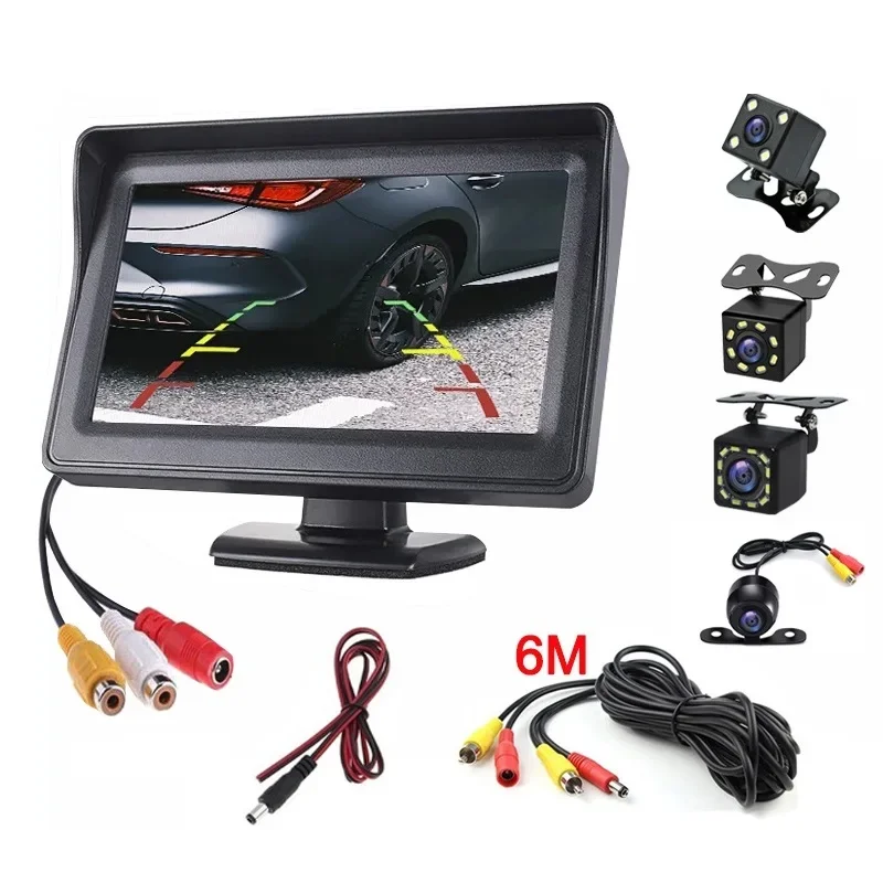 

Easy Installation 4.3Inch Rear View Camera Monitor Screen Reversing Camera for Car Parking Parking System Camera for Vehicle