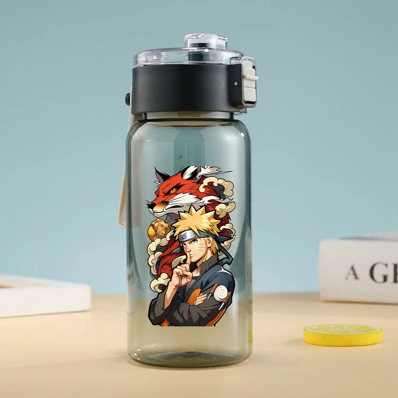 

Narutoed Water Bottle Cute Cartoon Print Kettle Fashion Outdoor Portable Picnic Drink Container Boys Go To School Birthday Gifts