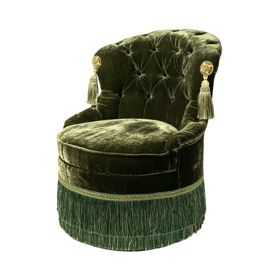 

◌a Luxu Room Fringe Tassel Accent Chair Restaurant Dining Room Banquet Chairs Wooden Vanity Chair for Events Wedding Party