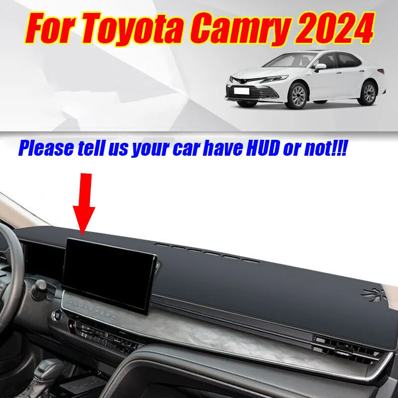 

Черный кожаный чехол для приборной панели, защитный коврик для приборной панели для Toyota Camry 2024