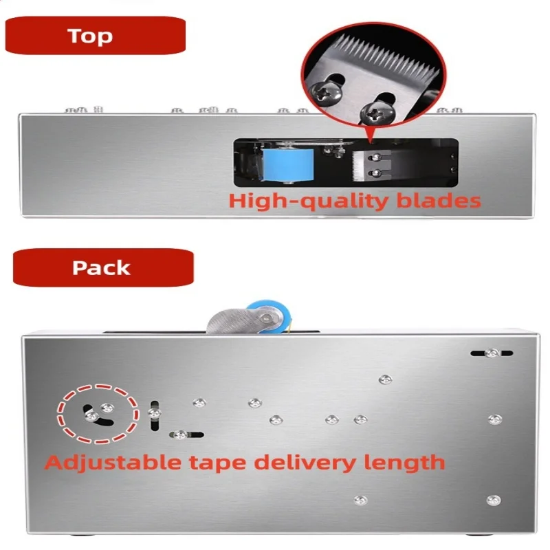 

The automatic adhesive tape machine is a small portable and fully automatic small-sized adhesive tape cutting machine