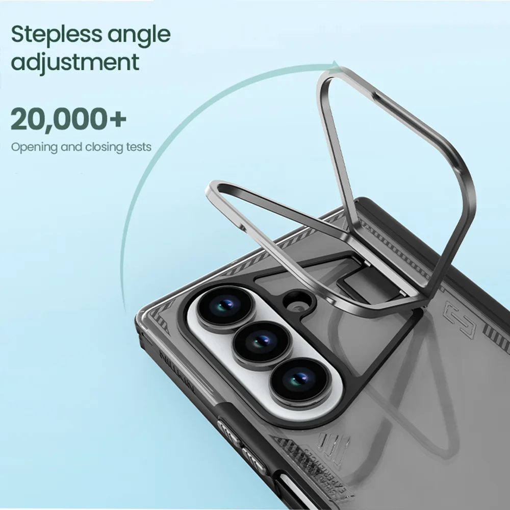 NILLKIN For Samsung Galaxy Z Fold 7 5G Case Iceblade Prop Transparent With Lens Holder Shockproof Back Cover for Samsung Fold 7