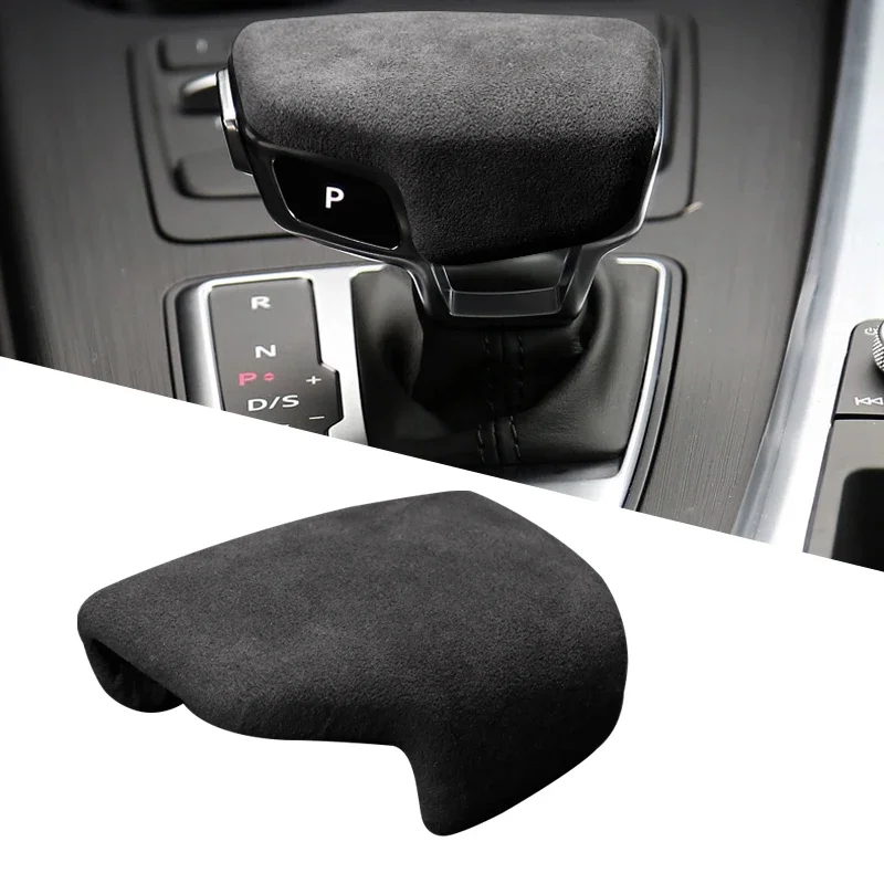 

Dark Grey Alcantara Suede Gear Shift Knob Shifter Head Panel Cover Trim Fit for Audi A4 A5 S5 RS5 Q7 Q5 2018 2019 2020