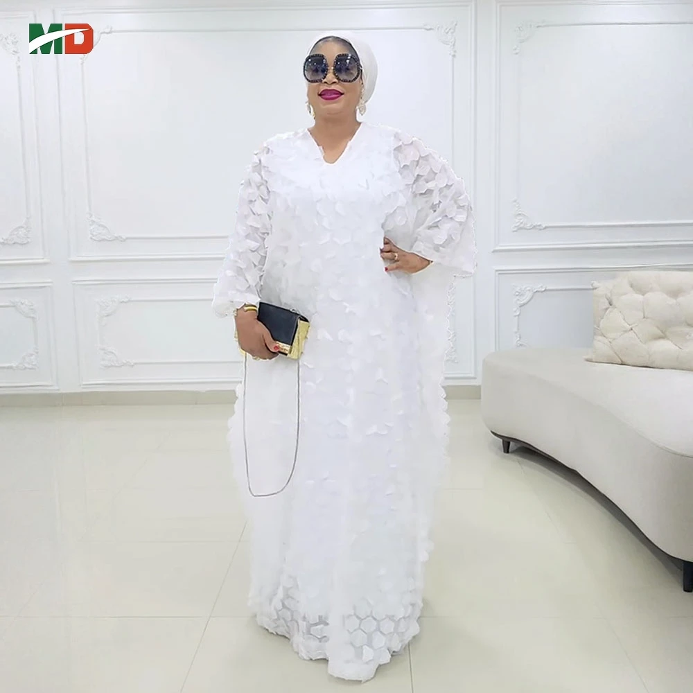 

MD African Muslim Fashion Chiffon Dress For Women Abayas Dubai Caftan Marocain Evening Party Dresses Boubou Robe Djellaba Femme