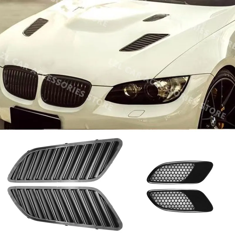 Engine Hood Vent Louvers Air Scoop Bonnet Vent Cover For BMW E90 E91 E92 E93 F30 F80 E46 M3 Air Intake Cover Black/Carbon