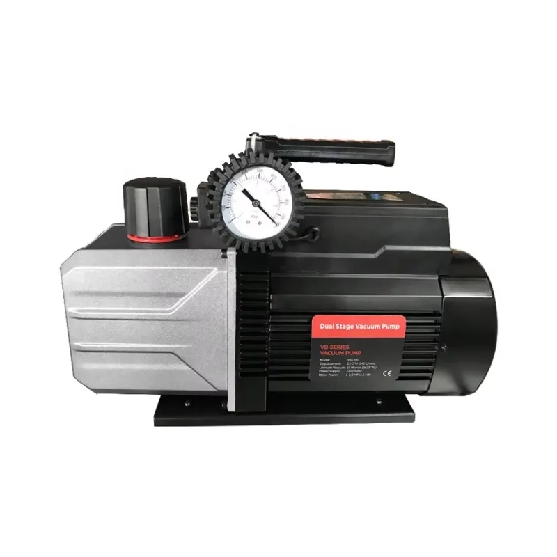 

R32 R410A Refrigerant Vacuum Pump Double Stage 12CFM with Vacuum Gauge and Solenoid Valve Integrated Body Vacuum Pump Equipment