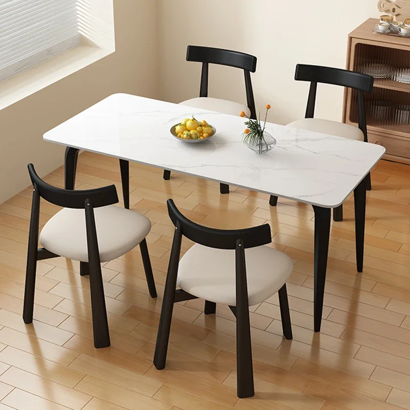 Nordic Solid Wood Dining Chairs Luxury European Designer Vintage Dining Chairs Trendy Black Muebles De Cocina Home Furniture