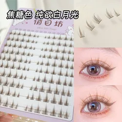 10 Rows DIY Caramel Color Eyelash Natural Manga Brown Segmented False Eyelashes Soft Eyelashes Extension Daily Makeup Tools