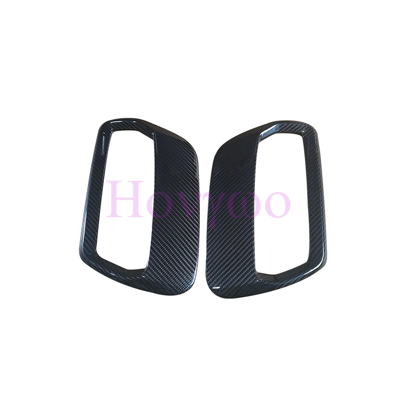 Real Carbon fiber Car Hood Scoop Vent Frame Trim Engine Bonnet Outlet Air Intake Cover For Ford Mustang 2018-2023 view 3