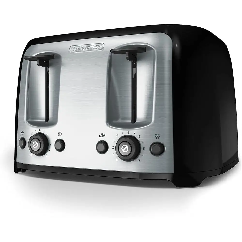 4 Slice Toaster Extra Wide Slots 7 Shade Selector Bagel Function Crumb Tray Extra Lift 1400 Watts