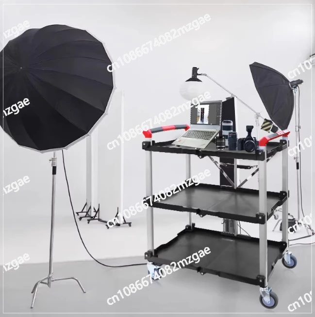 delivery cart, trolley, outdoor live broadcast, mobile director, shooting equipment, workbench, foldable tool cart.