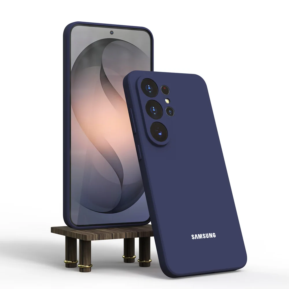 Original Silikon-Handyhülle für Samsung S26 S25 S24 S23 Ultra FE S22 Plus A56 A55 A54 A36 A17 5G Kamera-Schutz Rückseiten-Cover