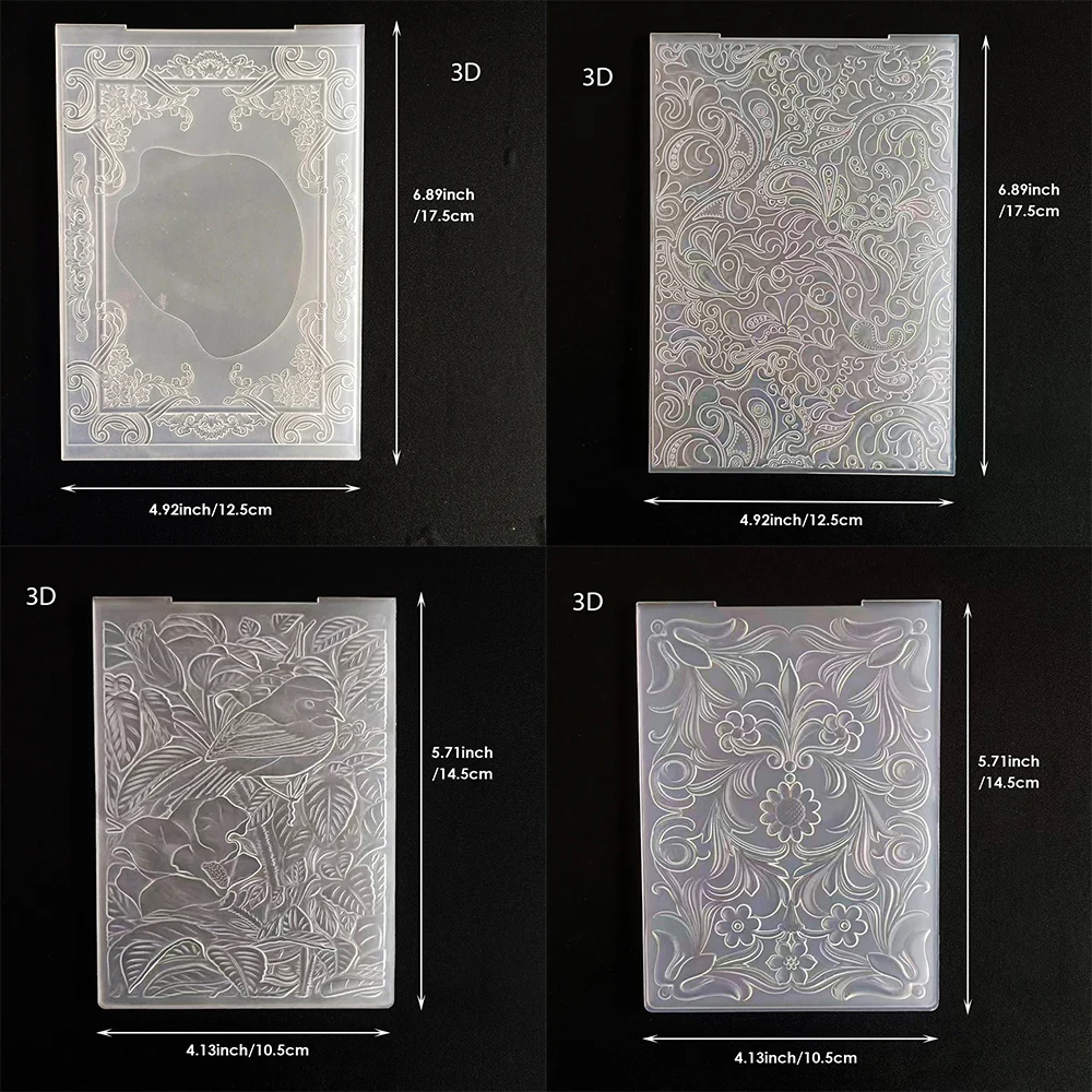 Plantillas de Repujado 3D/Plantas Florales para Tarjetas, Máquina de Repujado, Plantilla para Álbum de Recortes, Manualidades de Papel, Sellos Decorativos