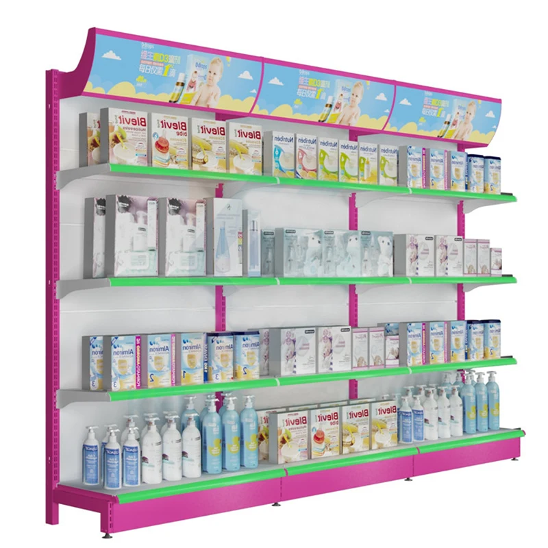 Label Rak Supermarket Hapus Rak Piramida Rak Mengambang