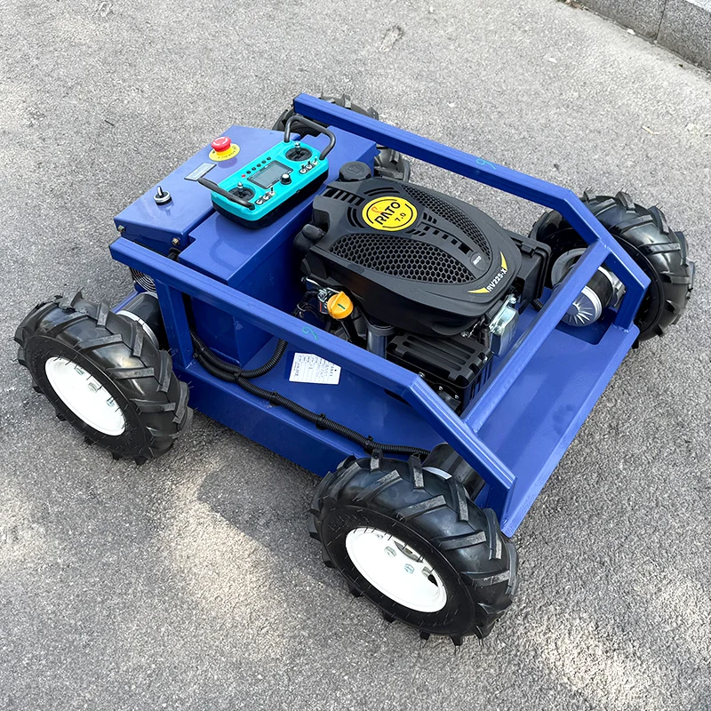 Customized Zero Turn Grass Cutting Machine Remote Control Crawler Gas Lawn Mower Robot Small Robotic Garden Machine