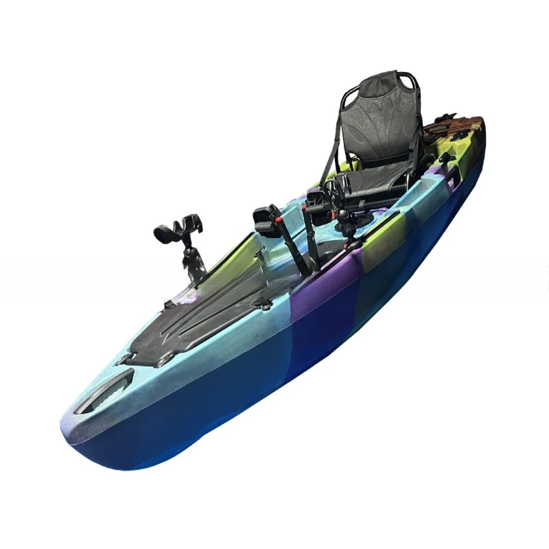 

High end single person pedal fishing boat, pedal boat blade, pedal plastic rolling plastic kayak