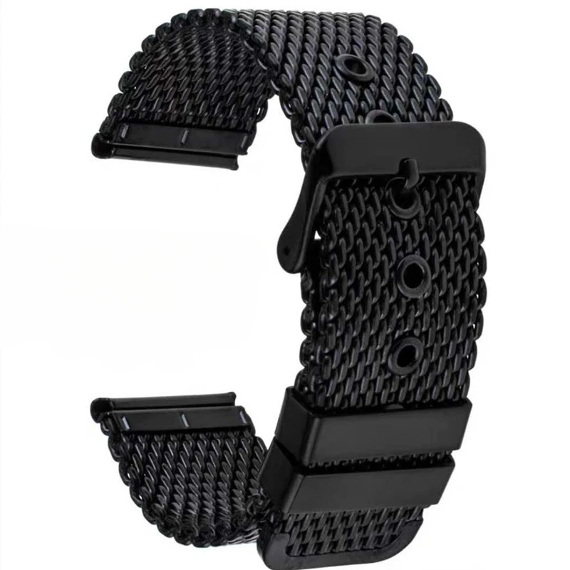 Milanese loop สําหรับ Apple Watch Ultra Series 316L สแตนเลสตาข่ายสําหรับ iWatch ร่มชูชีพหัวเข็มขัด 18 มม.20 มม.22 มม.24 มม.