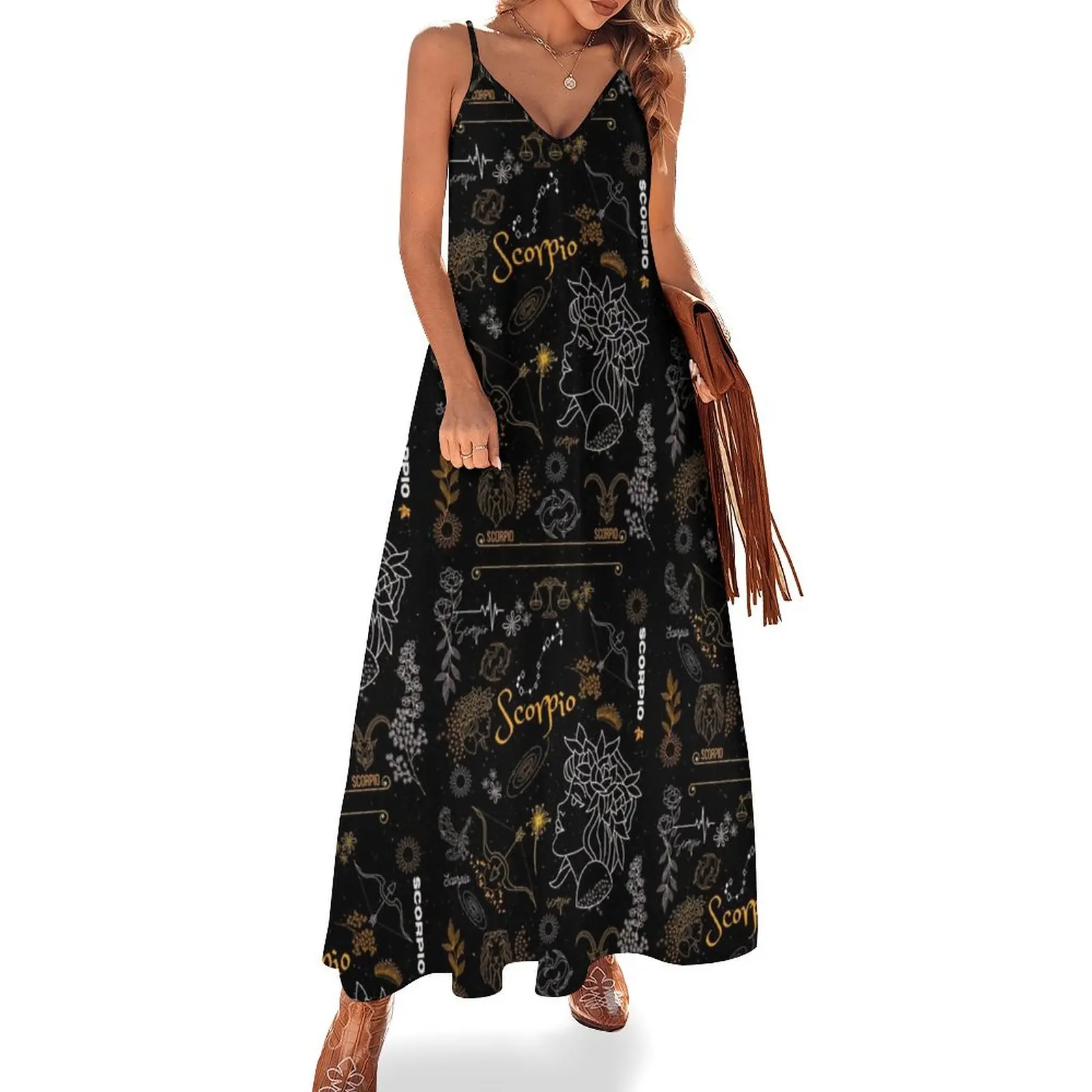 

Scorpio Sign Zodiac Horoscope Design Sleeveless Dress dresses for womens 2024 women's summer clothing 2024 Long dress