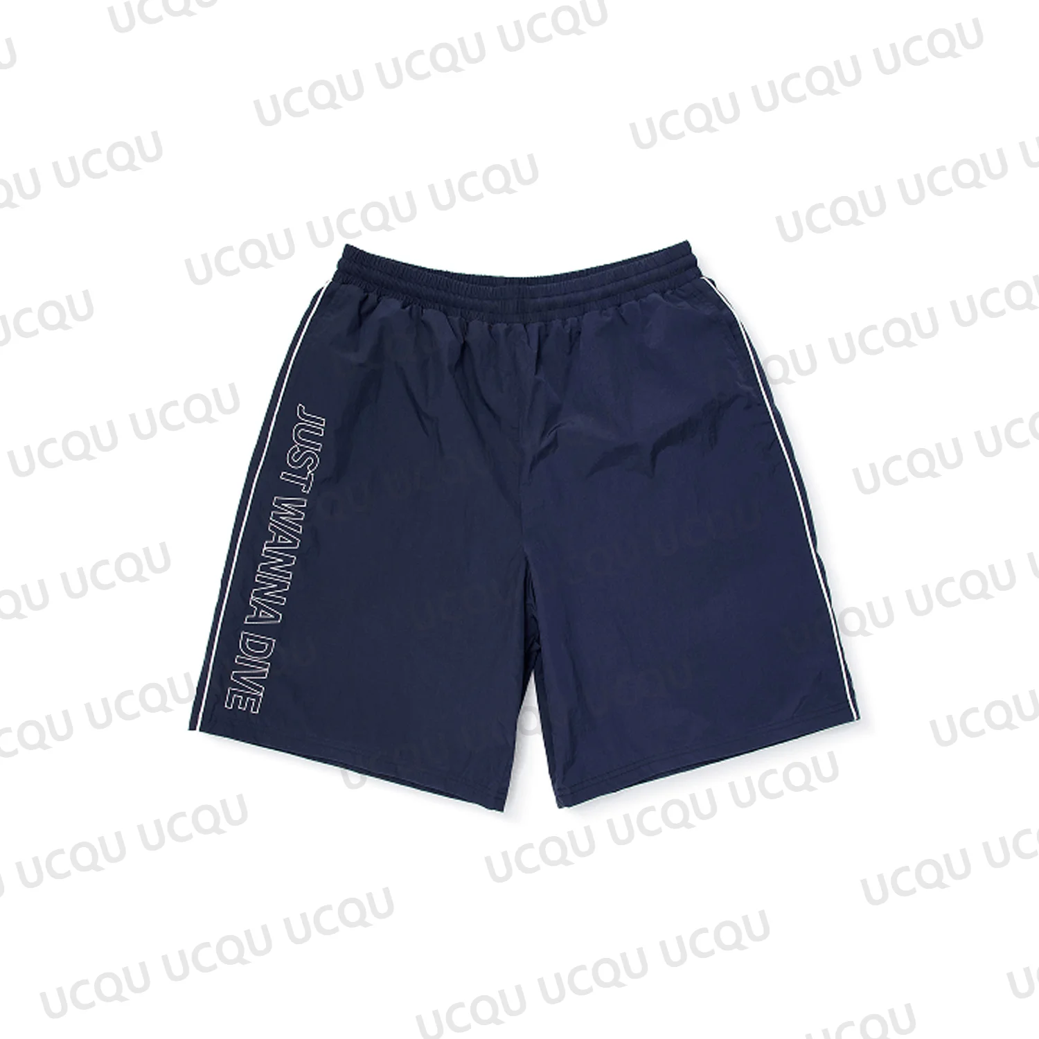 2026 Sommer KPOP Just Wanna Dive Shorts für Herren und Damen, Marineblau, Lässige Sport-Strandshorts, Lockere Kinder-Oberteile