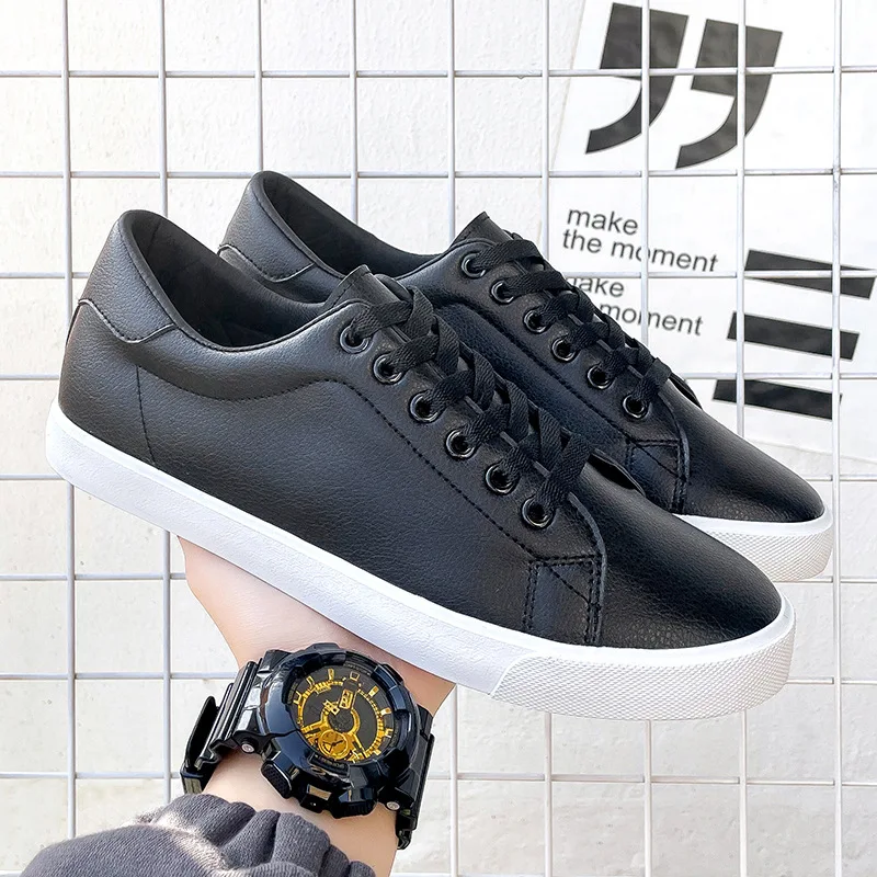 High-quality Men Casual Shoes Fashion Men's Vulcanized Shoes 2024 Artificial Leather Wear-resistant Comfortable Soft Board Shoes