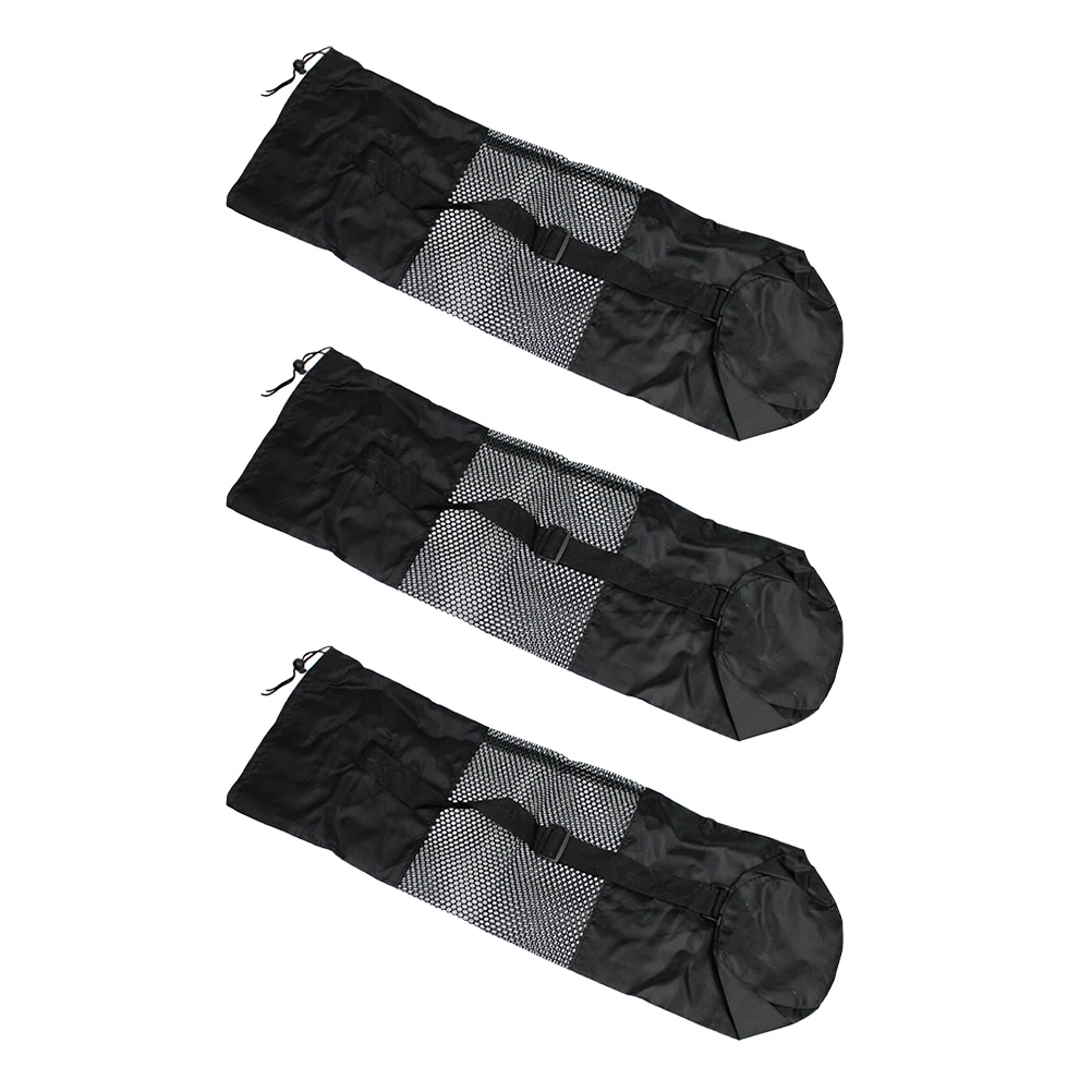 

3pcs Outdoor Carrier Mesh Organizer Gym Mats Storage Pouch For Outdoor Sports Yoga Bags Fitness Sports Daily Use