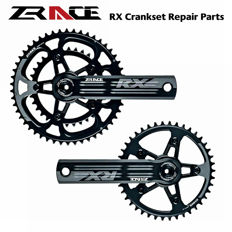 ピスト用ZRACE RX クランクセット 165mm ZRACE RX Crankset Repair parts, RX Crank plum hole, Chainset