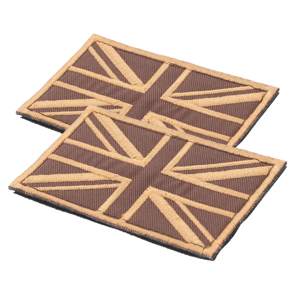 

2pcs British Embroidered Patch Flag Hook Loop Fastener Applique For Backpacks Clothing Jeans Outdoor Sewing Badge Fabric Uk