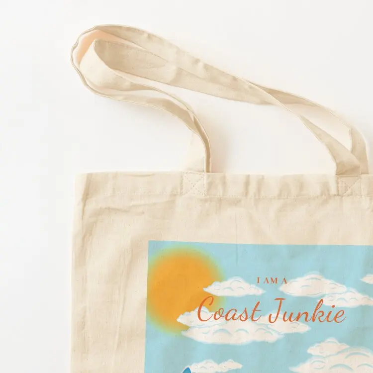 I am a coast junkie Tote Bag shopping bag tote bag custom Beach cute tote