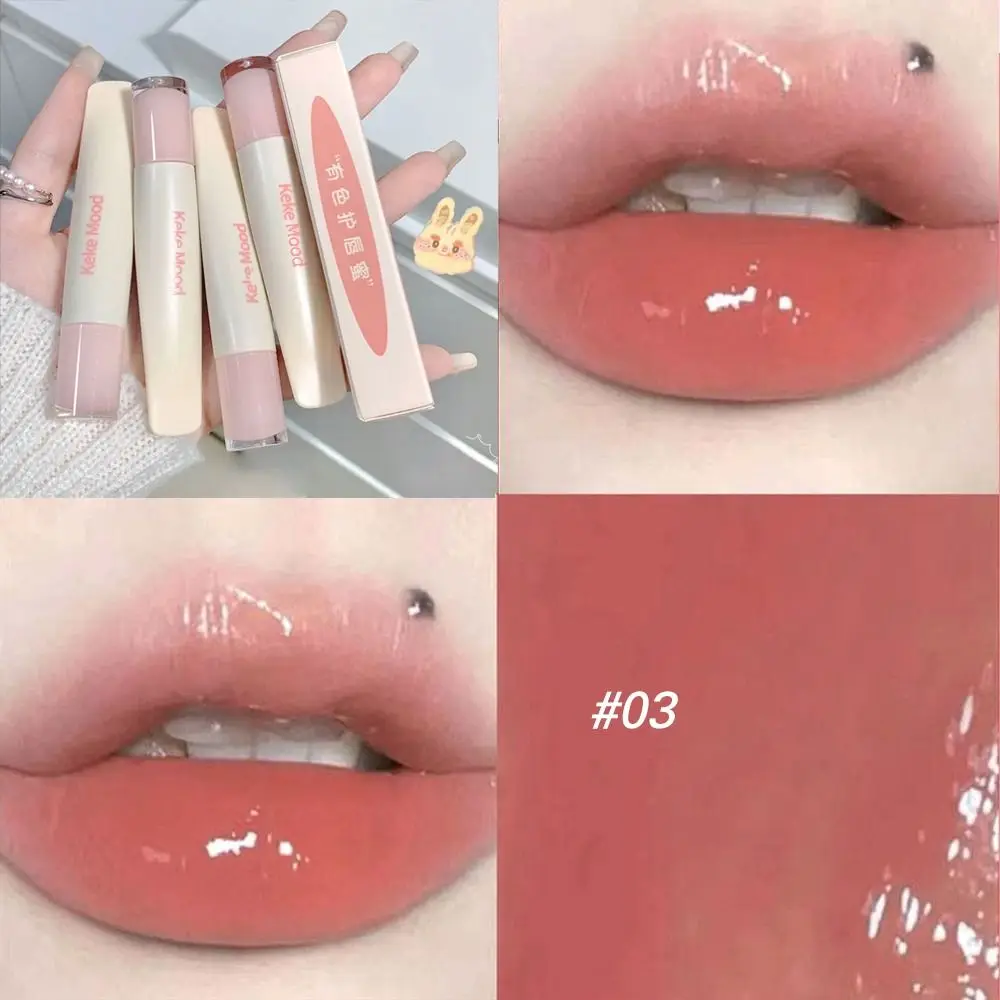 Waterproof Lip Gloss Jelly Long Lasting Sweatproof Liquid Lipstick Moisturizing Non-stick Cup Watershine lipstick Girl