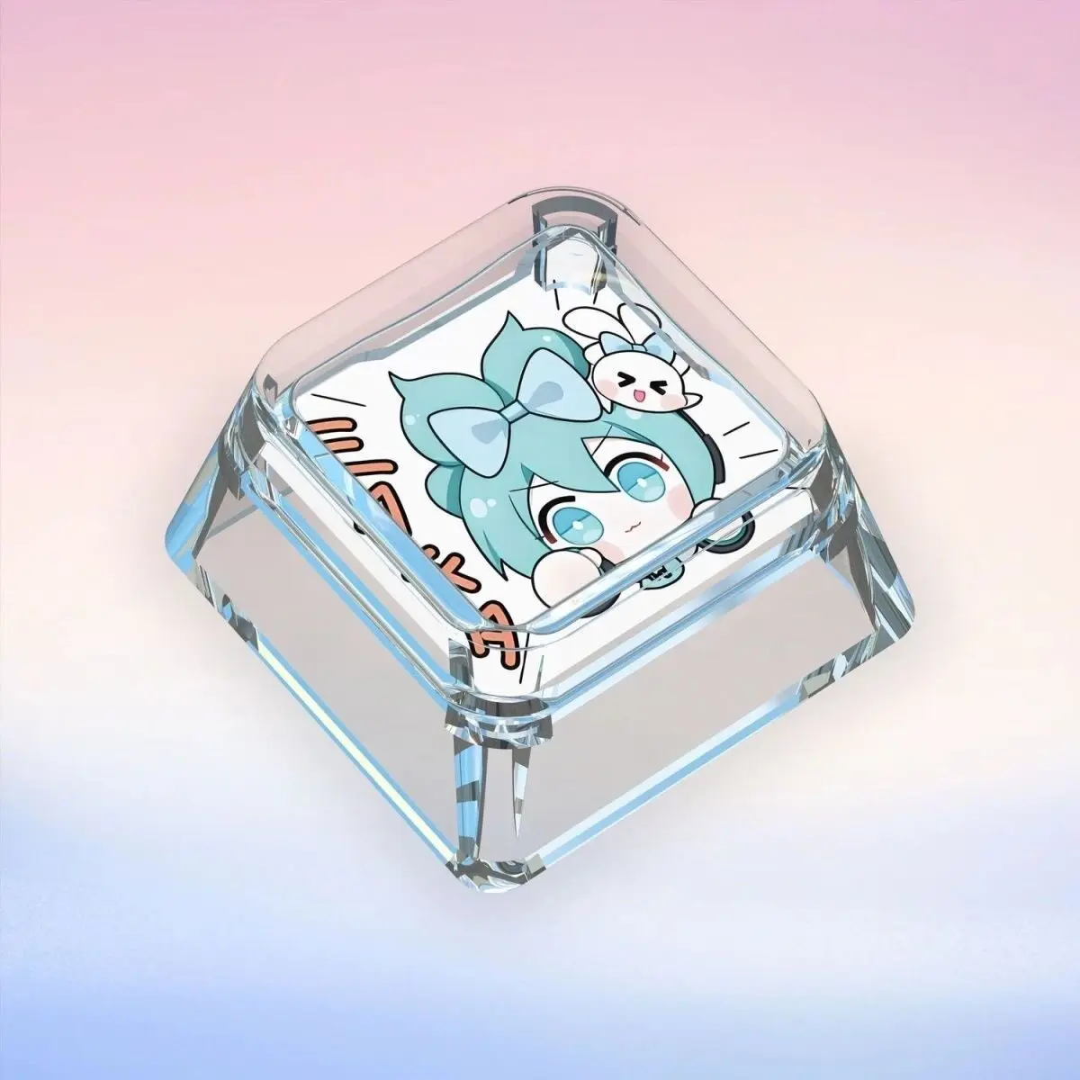 Keycap Hatsune Miku Cross Light Transmitting Single Personalized Clear Keycap For Wooting Nightmare Mechanical Gaming Keyboard