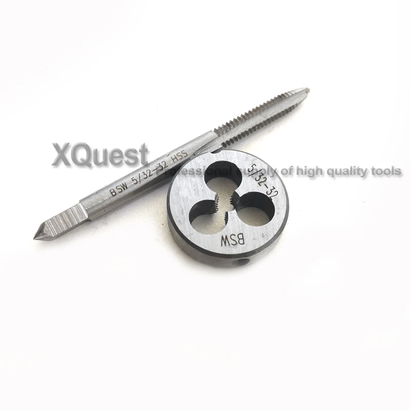 2pcs HSS Withworth thread tap and die set BSW 1/8 5/32 3/16 1/4 5/16 Right hand taps Round dies suit W 3/8 7/16 5/8 3/4 1/2