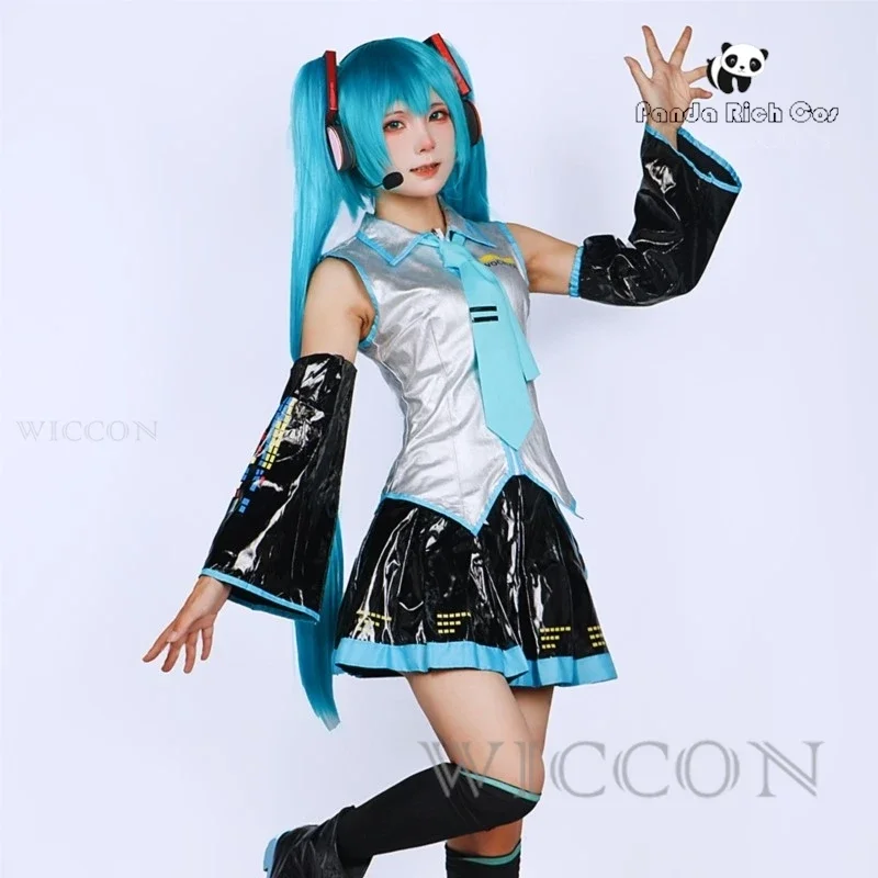 Mikuo anime cosplay costume wig shoes hooded Carnaval unisex fufu suit Halloween party diva outfit Women Men Anime cos