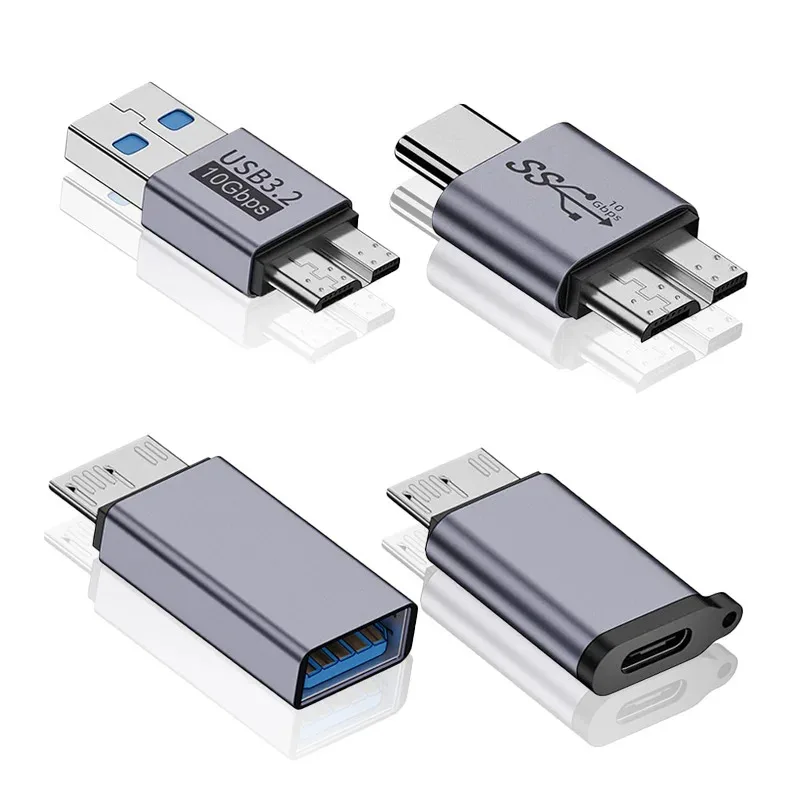 Micro B Hard Drive Adapter, USB Male/Female to Micro-B Mobile Cable Adaptor Extension USB3.1 to Hard